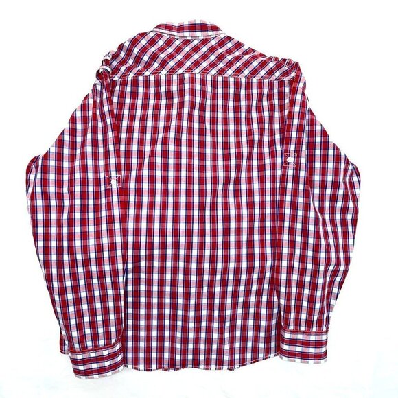 Paper Denim & Cloth Shirt Size XL Mens Plaid Cotton Button Up Long Sleeve Red - Picture 2 of 14